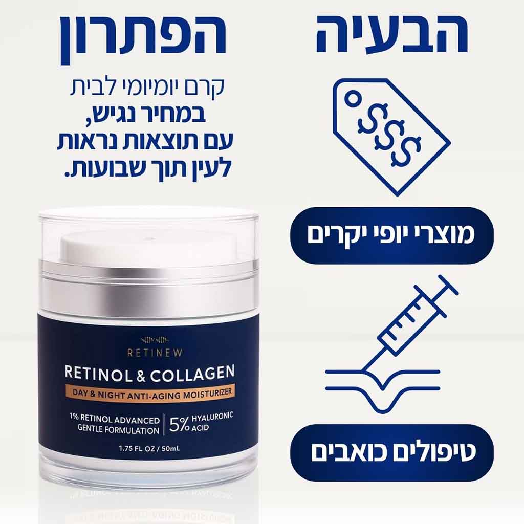 Retinew - קרם רטינול עוצמתי להעלמת פגמים וחידוש העור - IntSuper Israel